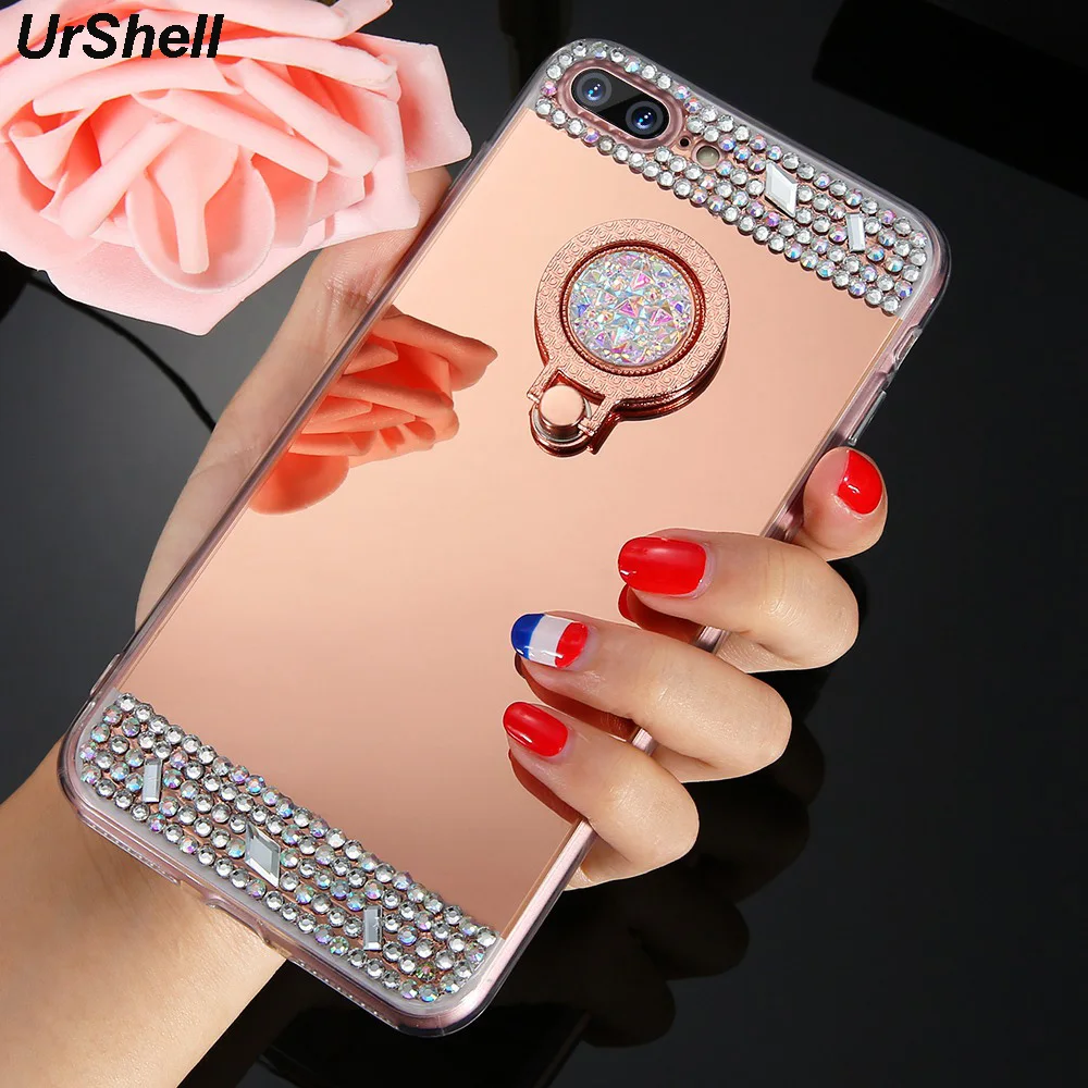 Cases For iPhone 6S 6 7 8 Plus X XR XS MAX Cover Mirror Jewelled Finger Ring Stand Holder Phone Case For iPhone XR XS MAX 5S SE
Cases For iPhone 6S 6 7 8 Plus X XR XS MAX Cover Mirror Jewelled Finger Ring Stand Holder Phone Case For iPhone XR XS MAX 5S SE