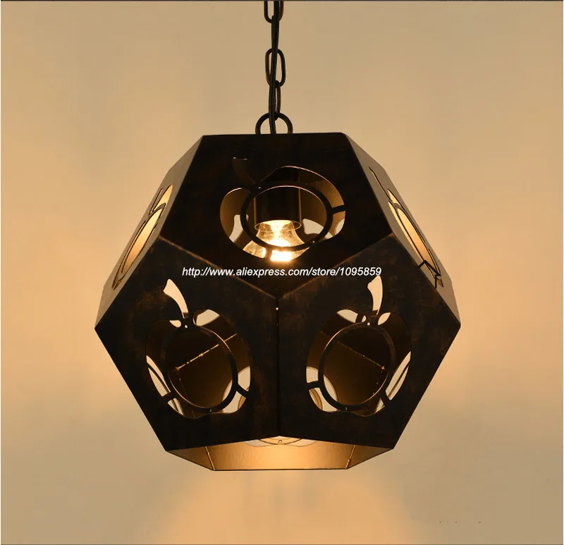 Rust Apple Iron Vintage Pendant Light Industrial Lamp Metal Polyhedron Lantern Retro Ceiling Fixtures Lighting
Rust Apple Iron Vintage Pendant Light Industrial Lamp Metal Polyhedron Lantern Retro Ceiling Fixtures Lighting