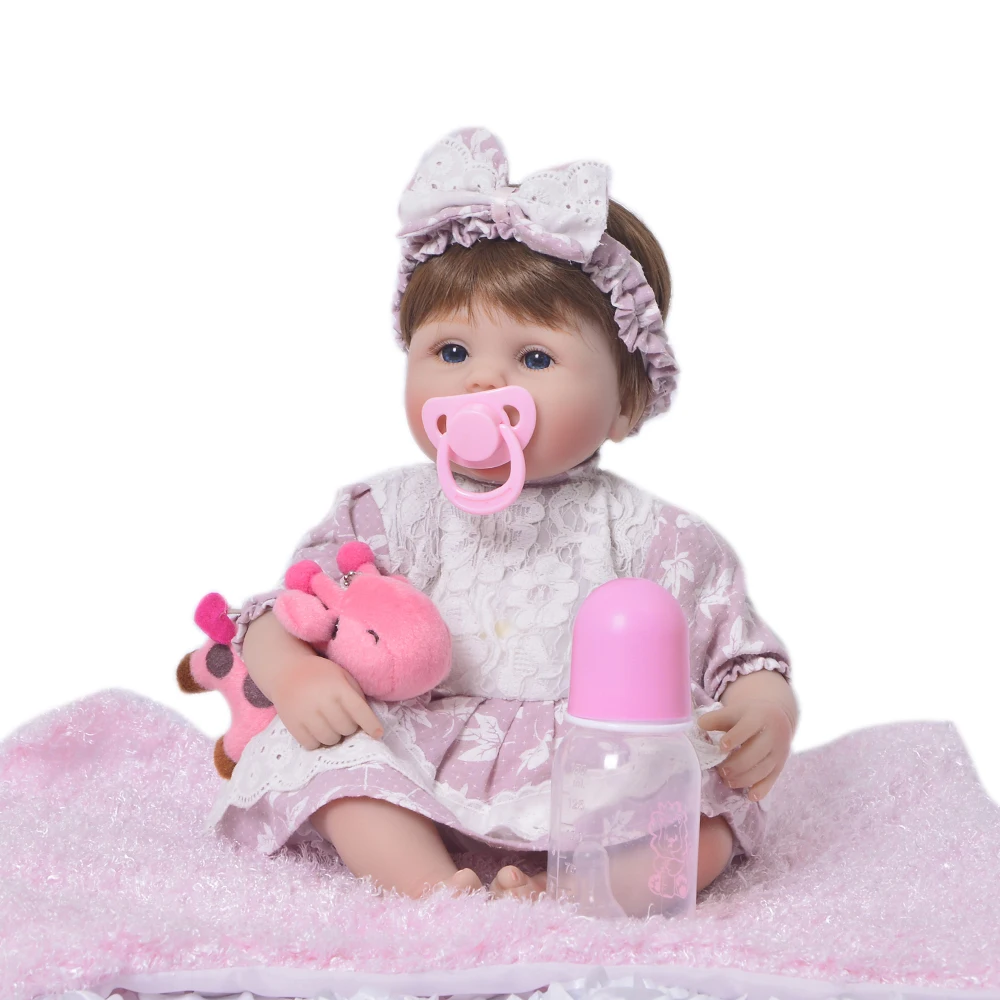 Menina Alive 17'' Lifelike reborn baby doll silicone Girl Model Beautiful Doll for babies newborn gifts for the new year
Menina Alive 17'' Lifelike reborn baby doll silicone Girl Model Beautiful Doll for babies newborn gifts for the new year