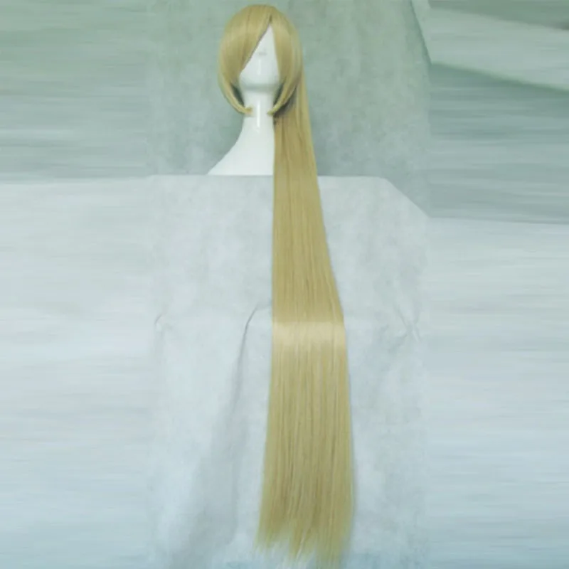 VOCALOID Akita Neru Light Golden 120CM Long Synthetic Cosplay Party Hair Full Wig + 1 chip removable ponytail + Wig Cap
VOCALOID Akita Neru Light Golden 120CM Long Synthetic Cosplay Party Hair Full Wig + 1 chip removable ponytail + Wig Cap