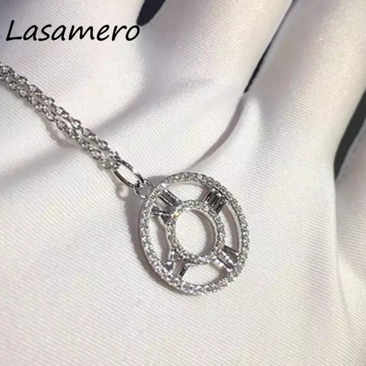 LASAMERO Halo 0.26CT Round Cut Pave Set 18k White Gold Natural Diamond Pendant Necklace
LASAMERO Halo 0.26CT Round Cut Pave Set 18k White Gold Natural Diamond Pendant Necklace