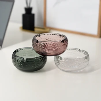 Modern Glass ashtray circular Hammer stripe small ashtray decoration Fashion ashtrays Ash Tray home gadgets Gift smoking tray
Modern Glass ashtray circular Hammer stripe small ashtray decoration Fashion ashtrays Ash Tray home gadgets Gift smoking tray