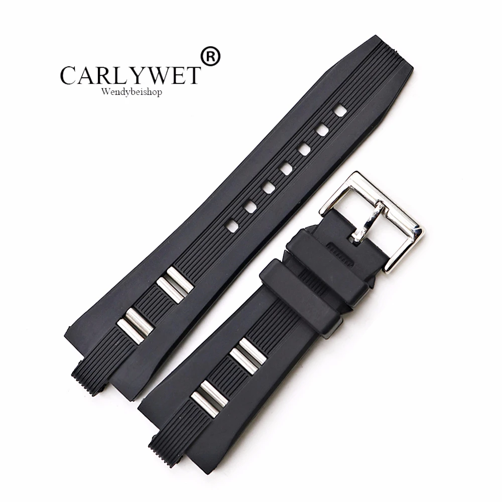 CARLYWET 26 x 9mm Wholesale Black Rubber Watchbands High Quality Silicone Waterproof Replacement Watch Band Strap Belt Buckle
CARLYWET 26 x 9mm Wholesale Black Rubber Watchbands High Quality Silicone Waterproof Replacement Watch Band Strap Belt Buckle