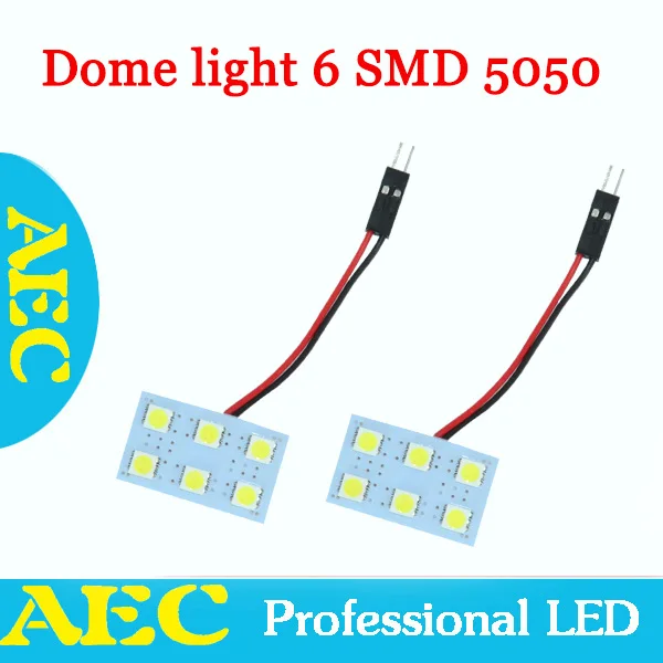 100Set Auto Dome Panel LED 6 SMD 5050 LED 6SMD Car Interior Roof Reading light 12V white with Festoon T10 2 Adapter 
100Set Auto Dome Panel LED 6 SMD 5050 LED 6SMD Car Interior Roof Reading light 12V white with Festoon T10 2 Adapter