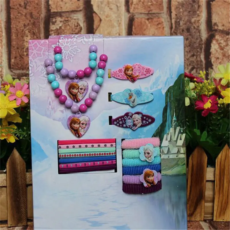 17pcs/ lot New Disney Doll Accessories Frozen Necklace Bracelet Hairpin Rubber Band Hair Strap Party Dress Up Headdress
17pcs/ lot New Disney Doll Accessories Frozen Necklace Bracelet Hairpin Rubber Band Hair Strap Party Dress Up Headdress