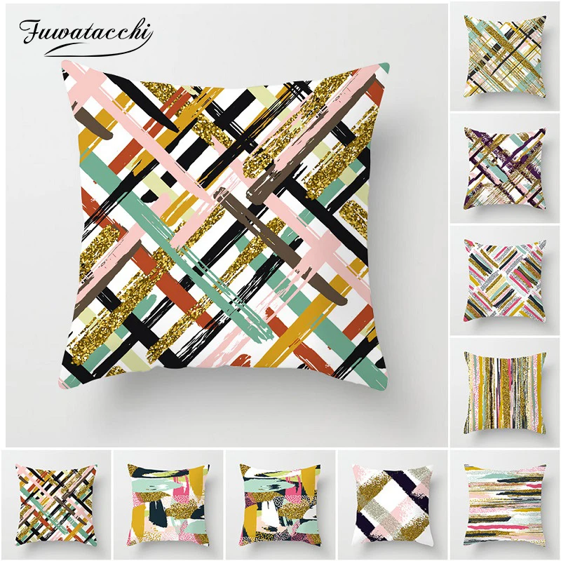 Fuwatacchi Geometric Style Cushion Cover Cross Colorful Gradient Stripe Home Bedroom Sofa Decor Polyester Pillow Case
Fuwatacchi Geometric Style Cushion Cover Cross Colorful Gradient Stripe Home Bedroom Sofa Decor Polyester Pillow Case