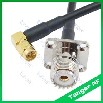 Tanger UHF female 4 four hole panel SO239 SL16 to SMA male right angle plug RF RG58 Pigtail Jumper Coaxial Cable 3feet 100cm
Tanger UHF female 4 four hole panel SO239 SL16 to SMA male right angle plug RF RG58 Pigtail Jumper Coaxial Cable 3feet 100cm