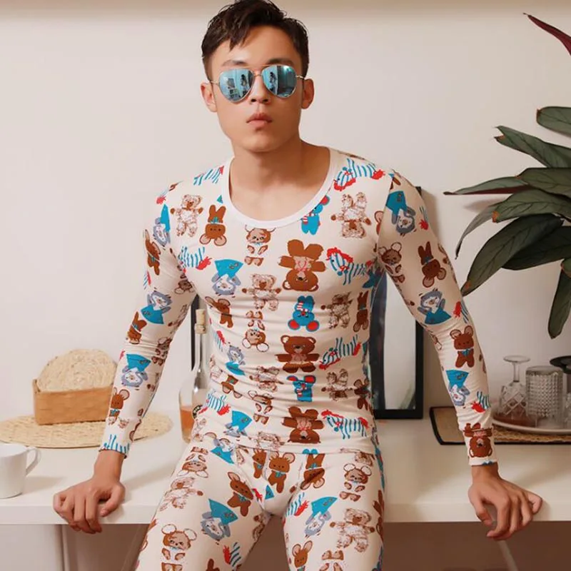 long johns cotton men Fashion leggings suit Home seamless clothing Pouch tight Sleep winter round neck printed sexy
long johns cotton men Fashion leggings suit Home seamless clothing Pouch tight Sleep winter round neck printed sexy