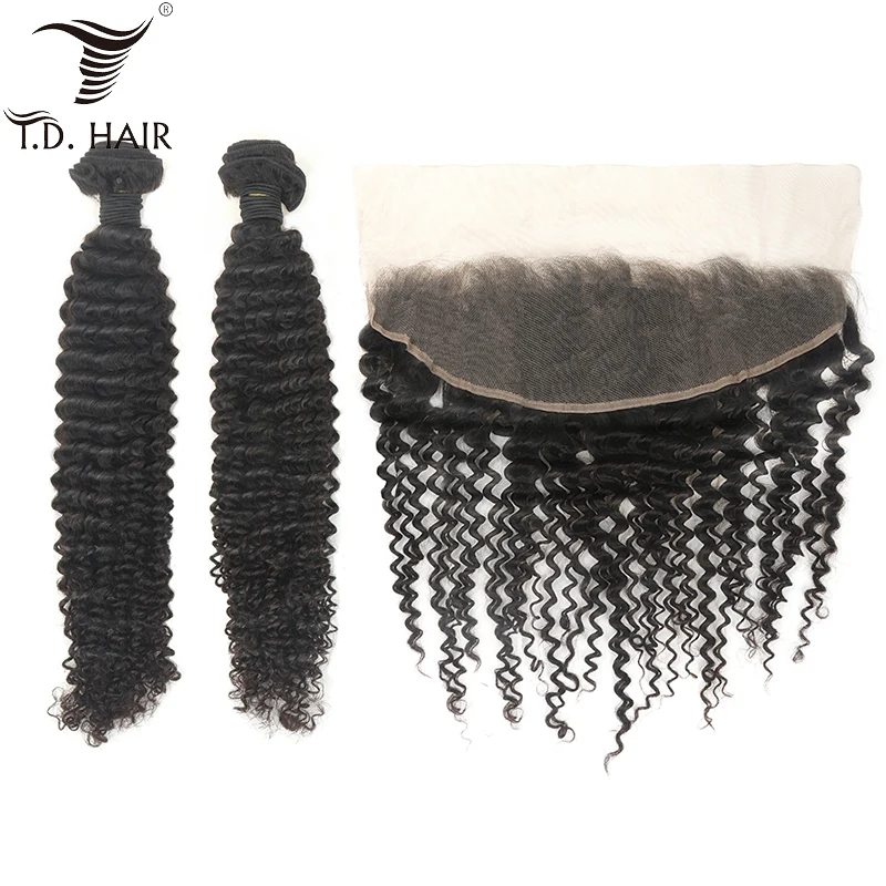 TD HAIR Peruvian Kinky Curly Human Hair Bundles with Natural Pre Plucked hair line Frontal Lace Closure 13*4 Cuticle Aligned
TD HAIR Peruvian Kinky Curly Human Hair Bundles with Natural Pre Plucked hair line Frontal Lace Closure 13*4 Cuticle Aligned
