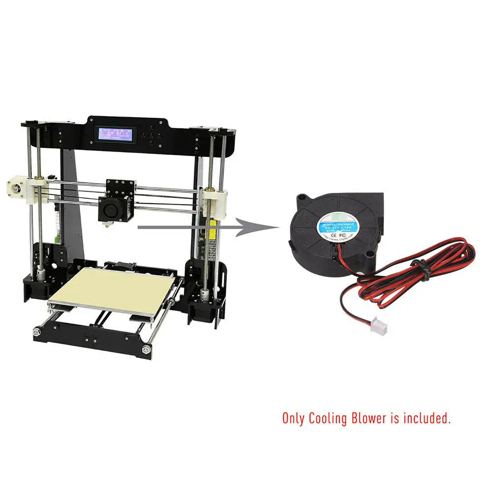 BAAQII 5015 Brushless Cooling Blower Fan 6500RPM 50 * 50 * 15mm for DIY 3D Printer Cooling Hot Ends Extruder Prints TTHGOS1669
BAAQII 5015 Brushless Cooling Blower Fan 6500RPM 50 * 50 * 15mm for DIY 3D Printer Cooling Hot Ends Extruder Prints TTHGOS1669