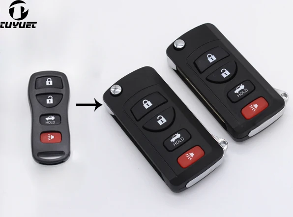 4 Buttons Modified Flip Folding Remote Key Shell Case For Nissan Sylphy Tiida 3+1 Buttons Car Key Blanks
4 Buttons Modified Flip Folding Remote Key Shell Case For Nissan Sylphy Tiida 3+1 Buttons Car Key Blanks