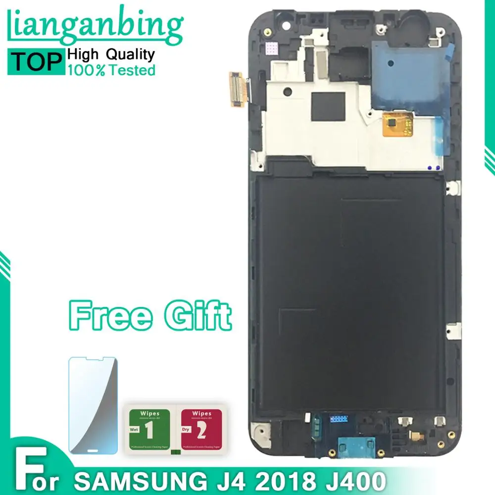 LCD For Samsung Galaxy J4 2018 J400 LCD Display J400F SM-J400F/H/P/M/G/DS Touch Screen + Frame Digitizer Assembly Replacement
LCD For Samsung Galaxy J4 2018 J400 LCD Display J400F SM-J400F/H/P/M/G/DS Touch Screen + Frame Digitizer Assembly Replacement