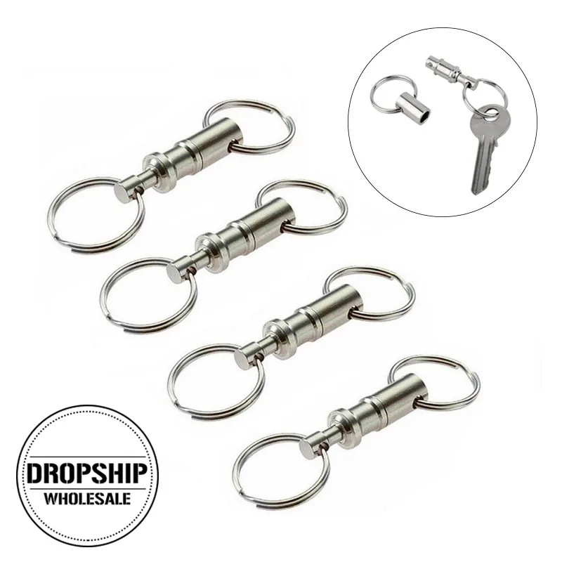 4PCS/LOT Double-head Detachable Key Ring EDC Outdoor Equipment Quick Release Keychain Key Holder Organizer Camping Carabiners
4PCS/LOT Double-head Detachable Key Ring EDC Outdoor Equipment Quick Release Keychain Key Holder Organizer Camping Carabiners