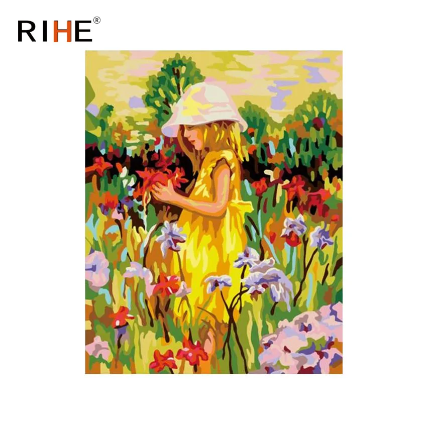 RIHE Girl In Flower Field Oil Painting By Numbers Cuadros Decoracion Acrylic Paint On Canvas For Artwork Modern Home Decor 2018
RIHE Girl In Flower Field Oil Painting By Numbers Cuadros Decoracion Acrylic Paint On Canvas For Artwork Modern Home Decor 2018