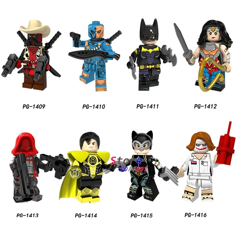 Single Super Heroes Dick Cowboy Deadpool Deathstro Bat Woman Red Hood Nurse Joker building blocks toy for children
Single Super Heroes Dick Cowboy Deadpool Deathstro Bat Woman Red Hood Nurse Joker building blocks toy for children