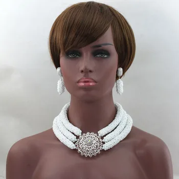 White African Nigerian Bridal Necklace Jewelry Sets Chunky Nigerian Wedding Beads Jewelry Set 3 Layers Free Shipping ALJ774
White African Nigerian Bridal Necklace Jewelry Sets Chunky Nigerian Wedding Beads Jewelry Set 3 Layers Free Shipping ALJ774