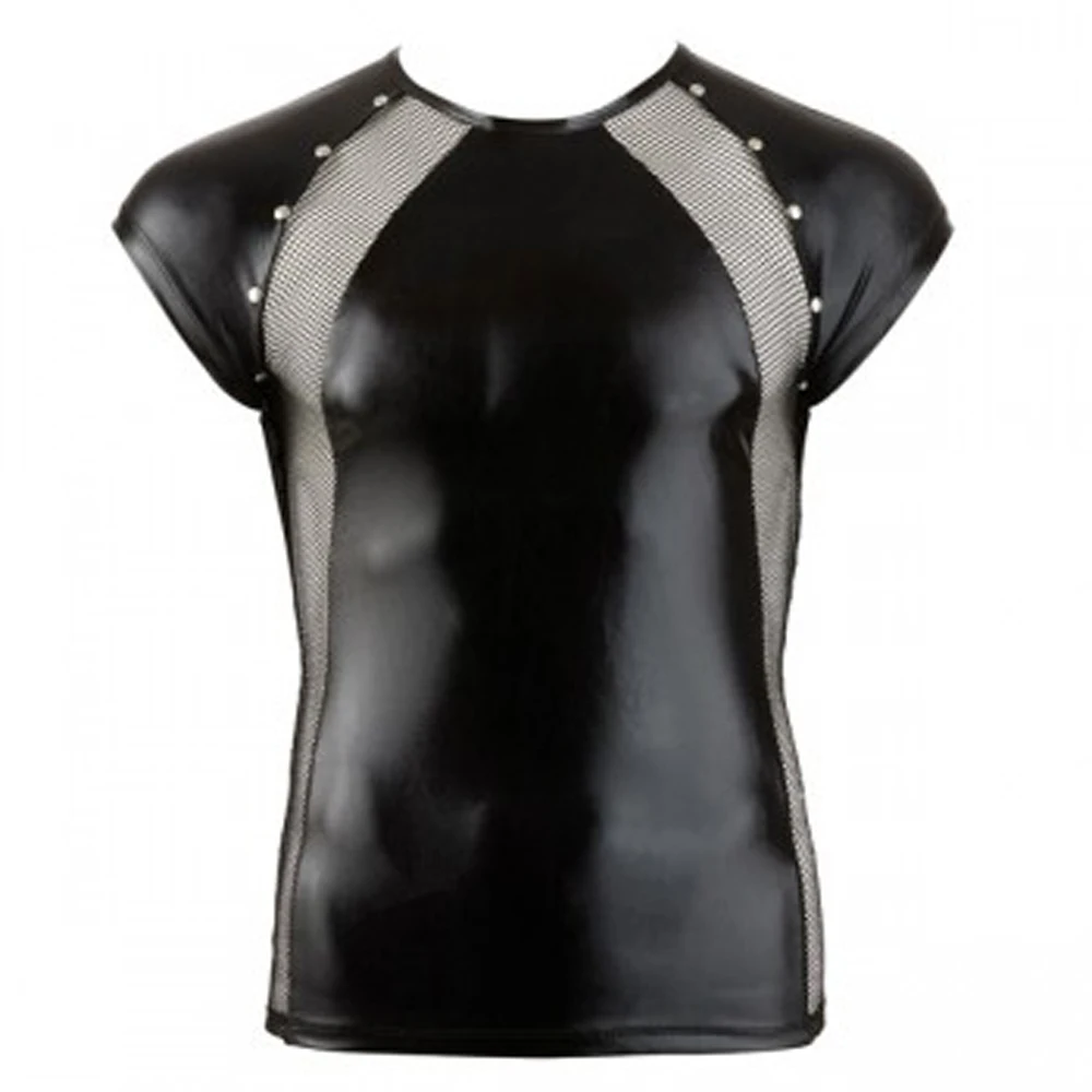 Men's Sexy Lingerie Teddy Top PVC Erotic Patchwork Mesh Sexy Latex Hot Night Club Transparent Gay Man Shirt Plus Size Tops Only
Men's Sexy Lingerie Teddy Top PVC Erotic Patchwork Mesh Sexy Latex Hot Night Club Transparent Gay Man Shirt Plus Size Tops Only