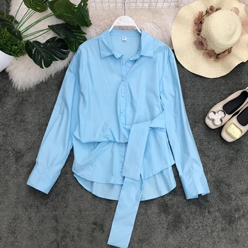 Blouse Female Spring 2019 New Korean Bandage Received Mid-waist Long-sleeved Shirts Women Casual Shirts G900
Blouse Female Spring 2019 New Korean Bandage Received Mid-waist Long-sleeved Shirts Women Casual Shirts G900