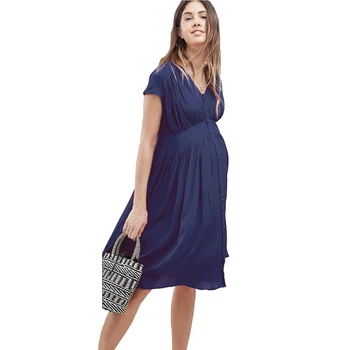 Chiffon Pregnant Women's Wrapped Ruched Maternity Dress with Front Buttons V-neck Knee Length Pregnancy Vestidos Clothes for Mom
Chiffon Pregnant Women's Wrapped Ruched Maternity Dress with Front Buttons V-neck Knee Length Pregnancy Vestidos Clothes for Mom
