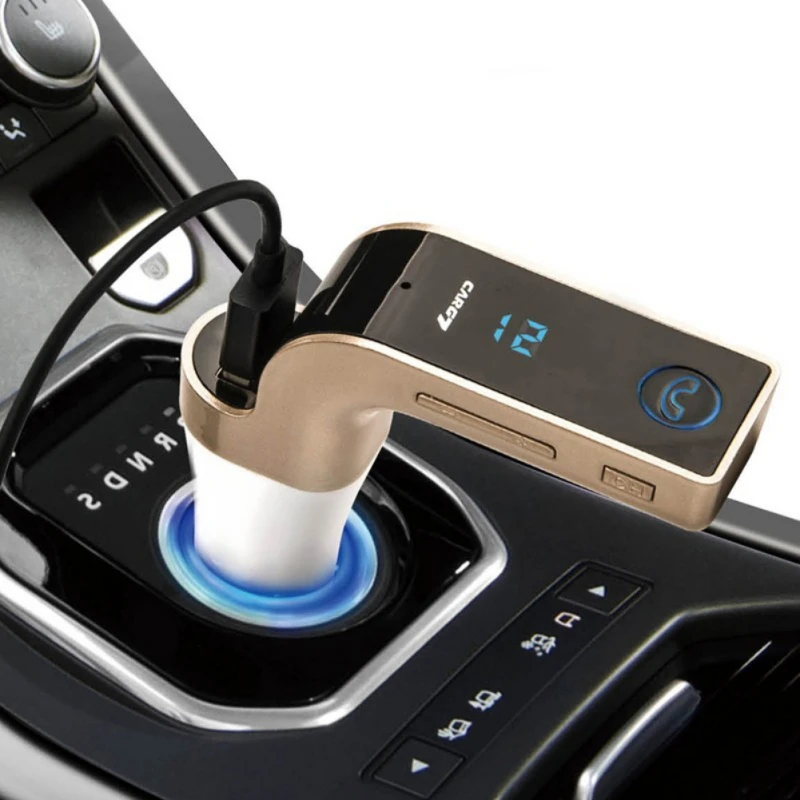 Фото G7 Bluetooth беспроводное 4 1 автомобильное зарядное устройство AUX стерео аудио