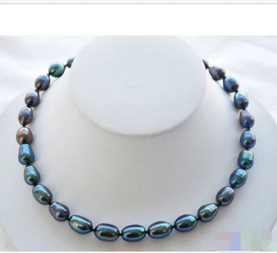 P4242 17" 14mm peacock black rice freshwater cultured pearl necklace ^^^@^Noble style Natural Fine jewe SHIPPING (C0309)
P4242 17" 14mm peacock black rice freshwater cultured pearl necklace ^^^@^Noble style Natural Fine jewe SHIPPING (C0309)