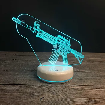 Crystal LED Lamps 2018 Porcelain Base Submachine gun Style 3D Visual Light Creative Touch Switch Night Light USB LED Lamp
Crystal LED Lamps 2018 Porcelain Base Submachine gun Style 3D Visual Light Creative Touch Switch Night Light USB LED Lamp