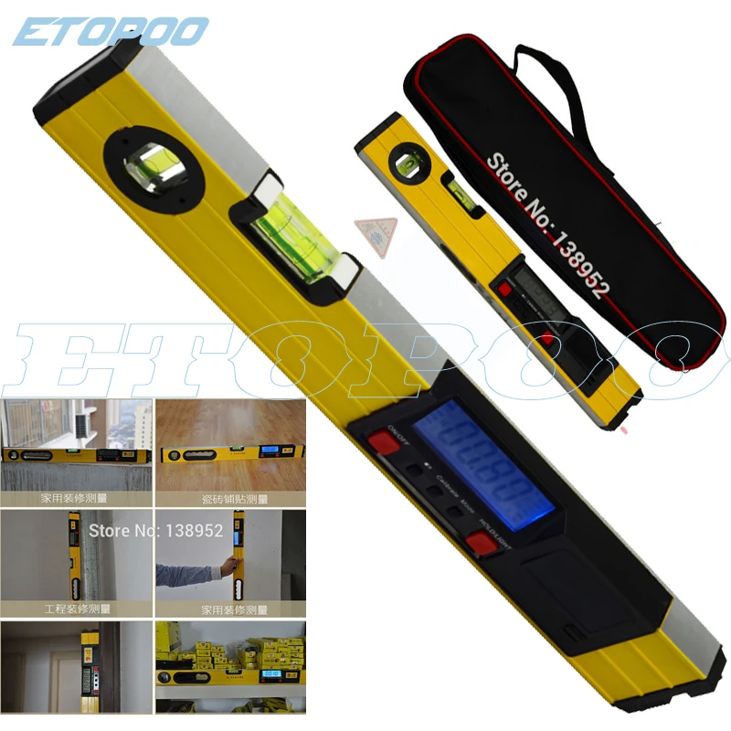 400mm 600mm digital laser level digital angle finder spirit level upright inclinometer electronic protractor ruler with magnet
400mm 600mm digital laser level digital angle finder spirit level upright inclinometer electronic protractor ruler with magnet