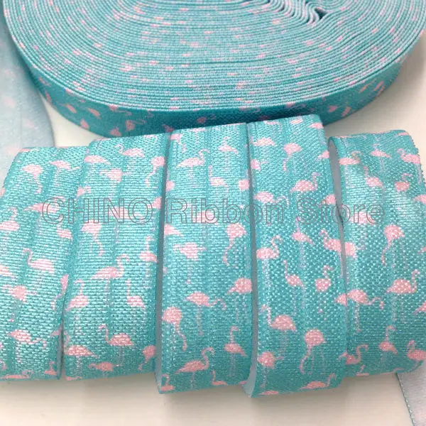 10 yards 5/8" Heat Transfer Print Pink Flamingo Fold Over Elastic Blue FOE Elastic Ribbon for Elastic Hair Band Hair Accessory
10 yards 5/8" Heat Transfer Print Pink Flamingo Fold Over Elastic Blue FOE Elastic Ribbon for Elastic Hair Band Hair Accessory