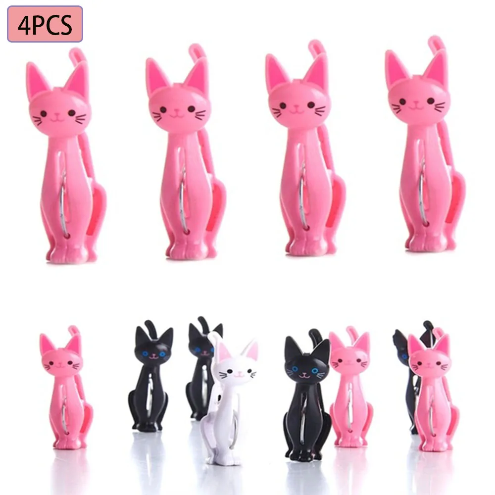 4Pcs/pack Cute Cat Multi-function Clips Creative Plastic Laundry Hanging Clothes Pegs Beach Towels Clips Household Sealing Clips
4Pcs/pack Cute Cat Multi-function Clips Creative Plastic Laundry Hanging Clothes Pegs Beach Towels Clips Household Sealing Clips