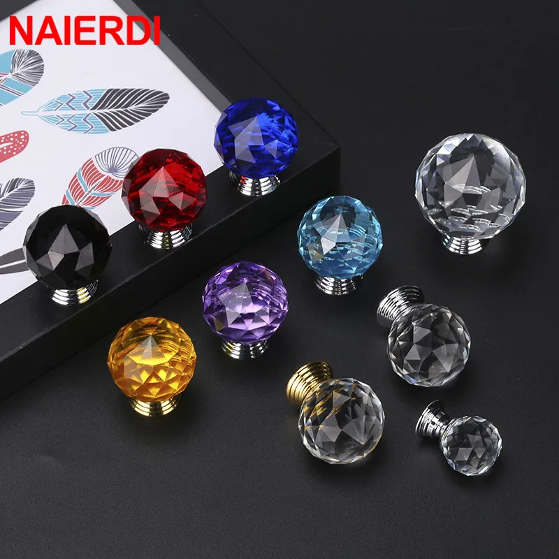 NAIERDI 30mm Round Diamond Crystal Glass Knobs Cupboard Pulls Colorful Drawer Knobs Kitchen Cabinet Handles Furniture Handle
NAIERDI 30mm Round Diamond Crystal Glass Knobs Cupboard Pulls Colorful Drawer Knobs Kitchen Cabinet Handles Furniture Handle