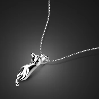 Simple Dainty Necklace for Women& Girl Short lot chaine 925 sterling silver cute cat Pendant Necklace Gift Choker Silver jewelry
Simple Dainty Necklace for Women& Girl Short lot chaine 925 sterling silver cute cat Pendant Necklace Gift Choker Silver jewelry
