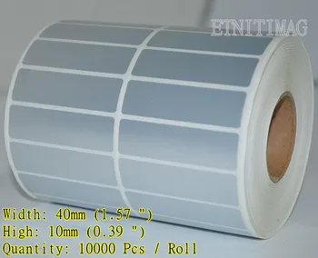 Label Sticker Self-adhesive Silver PET Label 40mm (1.57") x10mm (0.39")x10000 Sheet/Roll Waterproof oilproof Accept custom made
Label Sticker Self-adhesive Silver PET Label 40mm (1.57") x10mm (0.39")x10000 Sheet/Roll Waterproof oilproof Accept custom made