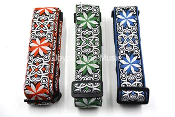Niko Red/BLue/Green Flowers Acoustic Electric Guitar Bass Strap Nylon Embroidery Fabrics Leather Ends Strap Free Shipping
Niko Red/BLue/Green Flowers Acoustic Electric Guitar Bass Strap Nylon Embroidery Fabrics Leather Ends Strap Free Shipping