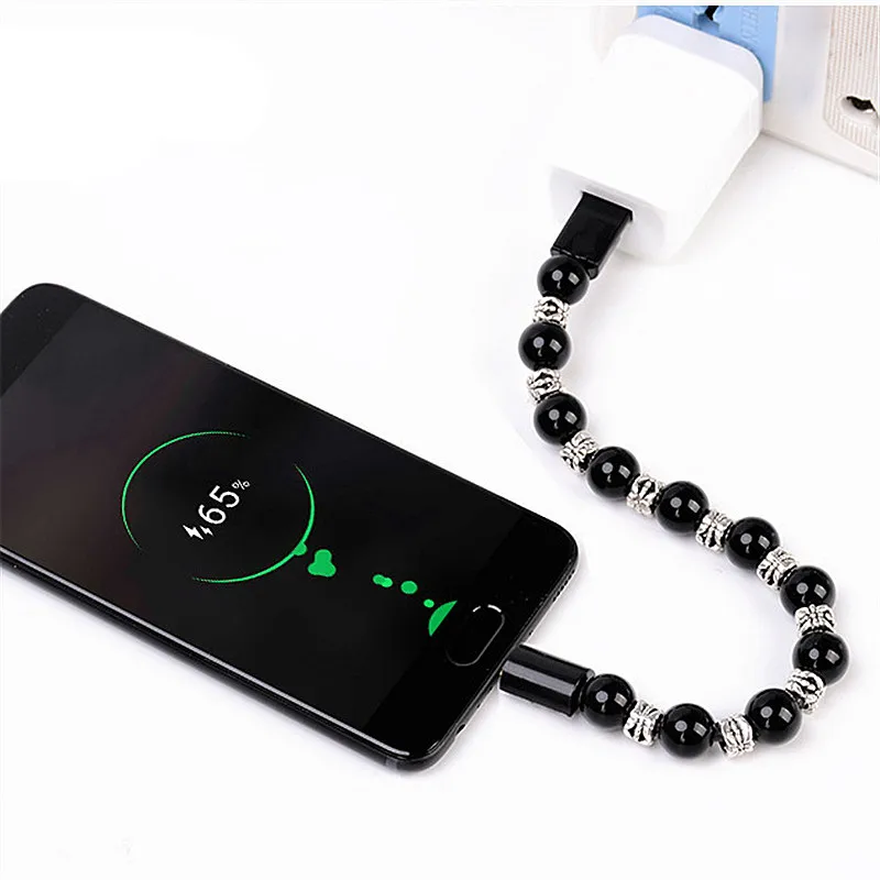 8 pin Micro USB2.0 Crea tive USB Data Cable Bead Bracelet Charger For iPhone Samsung Xiaomi mi8 Android Type C Car Phone charger
8 pin Micro USB2.0 Crea tive USB Data Cable Bead Bracelet Charger For iPhone Samsung Xiaomi mi8 Android Type C Car Phone charger
