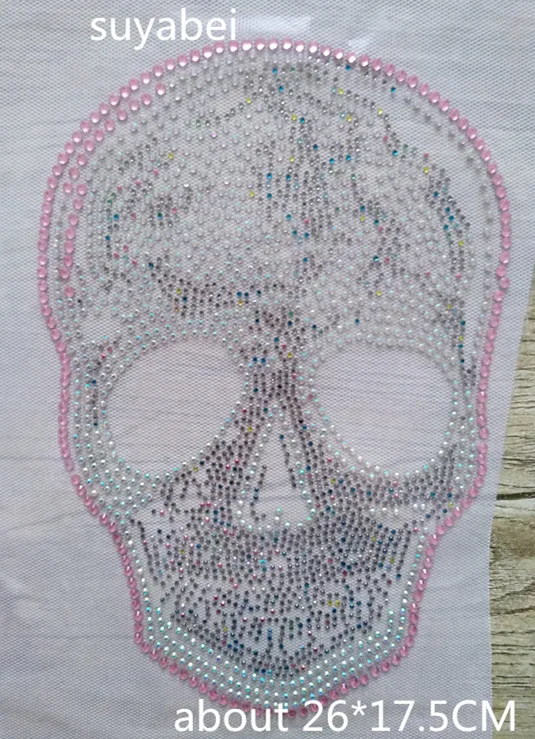 2pc/lot Big skull design rhinestones sticker hot fix rhinestone transfer motifs iron on applique patch design hot fix
2pc/lot Big skull design rhinestones sticker hot fix rhinestone transfer motifs iron on applique patch design hot fix
