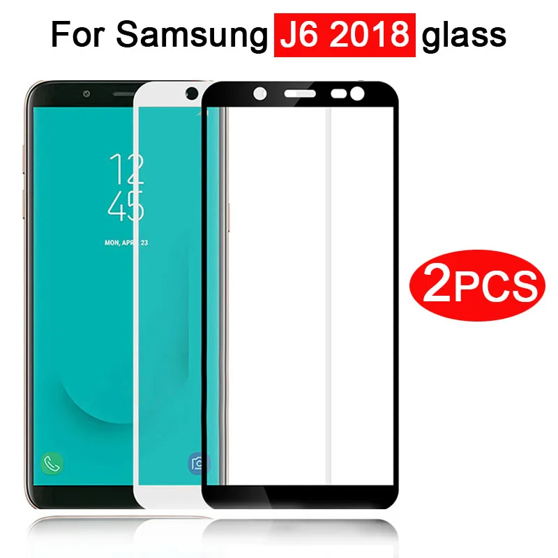 2 шт. Защитное стекло для Samsung J6 2018 J 6 6j закаленное защитный чехол Galaxy J62018 защитное
