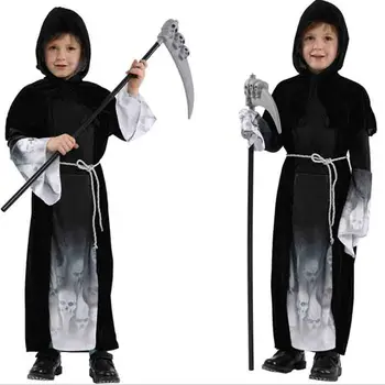 Children`s Prince of Darkness Cosplay Halloween Costume Kids Boys Zombie Devil Costume Satanist Hooded Robe Demon Gothic Dress
Children`s Prince of Darkness Cosplay Halloween Costume Kids Boys Zombie Devil Costume Satanist Hooded Robe Demon Gothic Dress