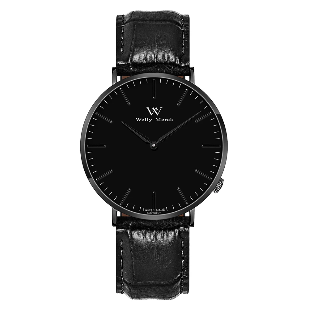 Welly Merck Men's Luxury Watch Minimalistic Design Quartz Movement Sapphire Crystal Analog Wrist Watch with 20mm Genuine Leather
Welly Merck Men's Luxury Watch Minimalistic Design Quartz Movement Sapphire Crystal Analog Wrist Watch with 20mm Genuine Leather