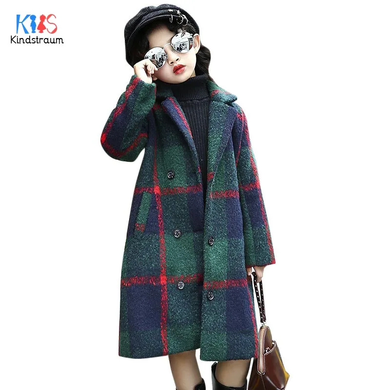 Kindstraum 2018 Kids Plaid Woolen Coat Brand Children Long Style Clothes Fashion Spring Outwear for Girls,RC1725
Kindstraum 2018 Kids Plaid Woolen Coat Brand Children Long Style Clothes Fashion Spring Outwear for Girls,RC1725