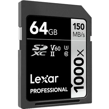 

Lexar 1000X SD Card 32GB 64GB SDHC 128GB 256GB SDXC U3 Card 150MB/s Class 10 1000X SD Memory Card For 3D 4K video Camera