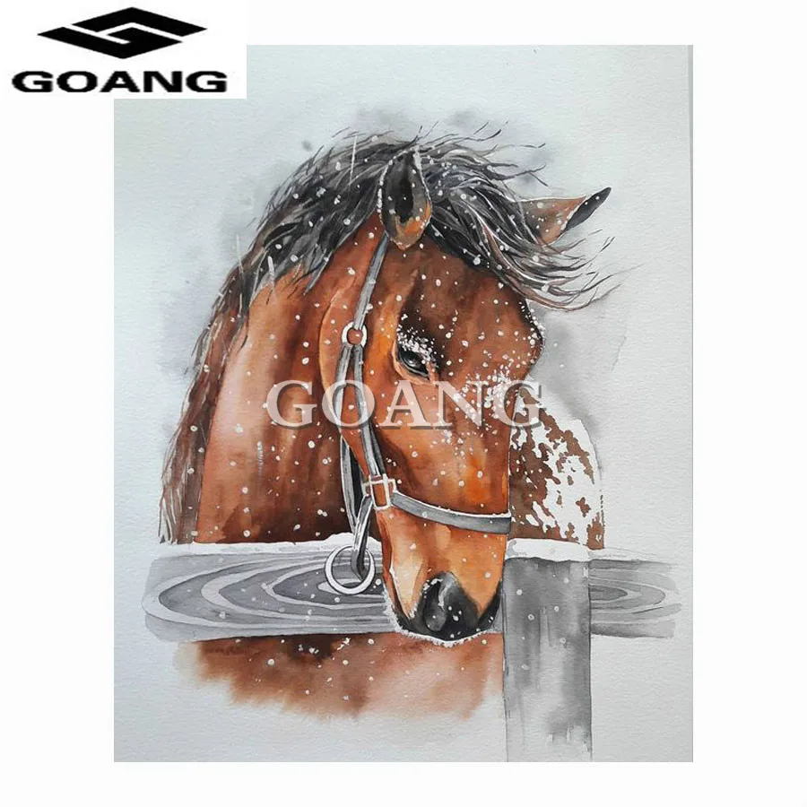 GOANG New Full Square Diamond 5D DIY Diamond Painting "Snow Horse" Embroidery Cross Stitch Rhinestone Mosaic Painting Gift
GOANG New Full Square Diamond 5D DIY Diamond Painting "Snow Horse" Embroidery Cross Stitch Rhinestone Mosaic Painting Gift