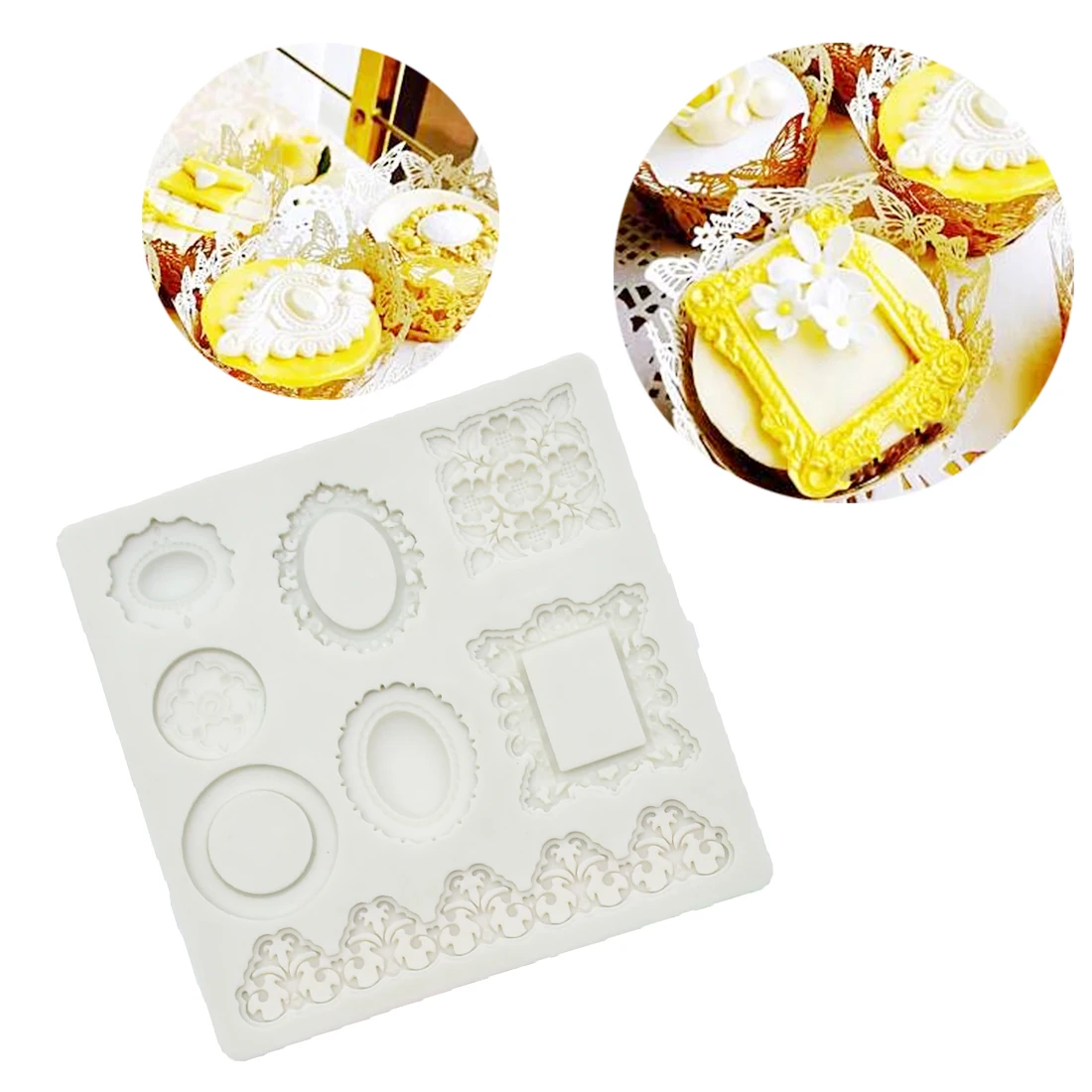 DIY Tools 1PC Silicone Soap Mold Diamond Jewelry Retro Frame Shape Fondant Cake Decorating Chocolate Stencils Pastry Baking
DIY Tools 1PC Silicone Soap Mold Diamond Jewelry Retro Frame Shape Fondant Cake Decorating Chocolate Stencils Pastry Baking