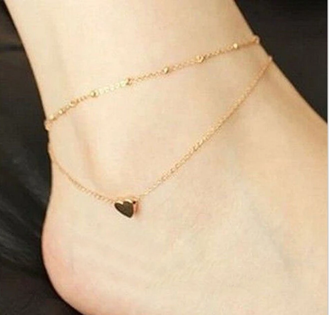 New Beach Jewelry Sexy Gold Tone Love Heart Ankle Bracelet Double Layer Chain Foot Anklet Anklets For Women Foot Jewelry
New Beach Jewelry Sexy Gold Tone Love Heart Ankle Bracelet Double Layer Chain Foot Anklet Anklets For Women Foot Jewelry