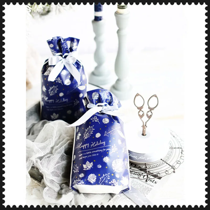 50PCS Blue Drawstring Bag With Ribbon Elegant Plastic Bag for Gifts Merry Christmas Xmas Cookie Biscuits Packaging Candy Bags
50PCS Blue Drawstring Bag With Ribbon Elegant Plastic Bag for Gifts Merry Christmas Xmas Cookie Biscuits Packaging Candy Bags