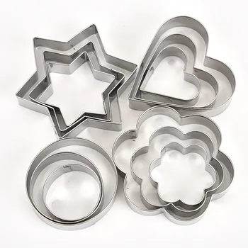 12pcs/set Stainless Steel Cookie Biscuit DIY Mold Star Heart Round Flower Shape Cutter Baking Mould Tools K312
12pcs/set Stainless Steel Cookie Biscuit DIY Mold Star Heart Round Flower Shape Cutter Baking Mould Tools K312