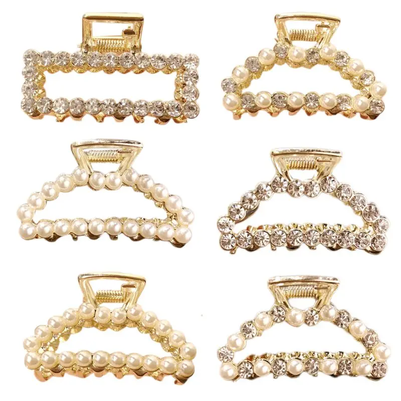 Women Ladies Korean Style Side Hair Claw Luxury Faux Pearl Glitter Rhinestone Jaw Clip Hollow Out Geometric Hairpins Metal Alloy
Women Ladies Korean Style Side Hair Claw Luxury Faux Pearl Glitter Rhinestone Jaw Clip Hollow Out Geometric Hairpins Metal Alloy
