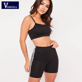 Vangull 2019 Summer Skinny Women Two Piece Set Stripe Race Suit Bra Top and Shorts Female Tracksuit Summer Club Suits Sportswear
Vangull 2019 Summer Skinny Women Two Piece Set Stripe Race Suit Bra Top and Shorts Female Tracksuit Summer Club Suits Sportswear