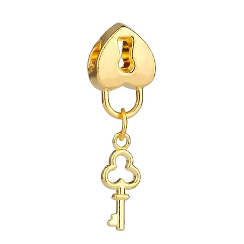 1pc Gold heart Lock with key Love charms European bead fit pandora charm Bracelets & Necklace
1pc Gold heart Lock with key Love charms European bead fit pandora charm Bracelets & Necklace