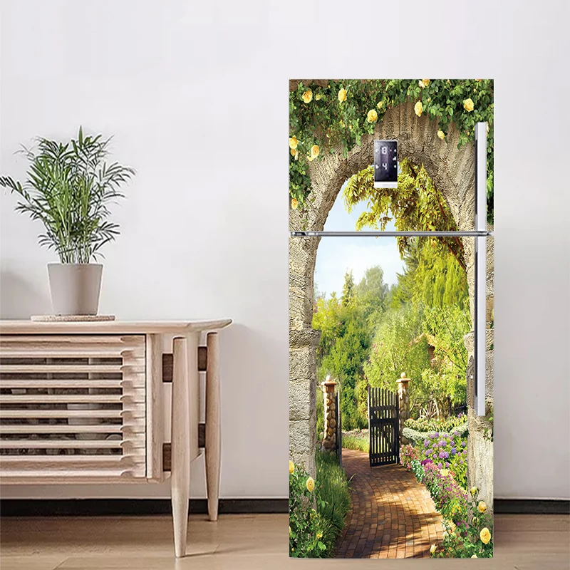 Vivid Effect Courtyard Landscape Pattern Fridge Sticker PVC Refrigerator Door Kitchen Self-adhesive Wall Stickers Decor YBX028
Vivid Effect Courtyard Landscape Pattern Fridge Sticker PVC Refrigerator Door Kitchen Self-adhesive Wall Stickers Decor YBX028