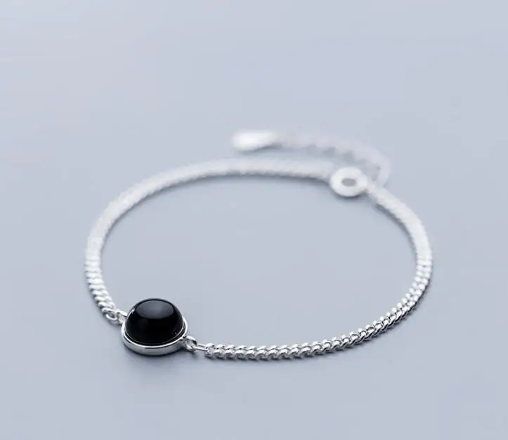 Authentic REAL. 925 Sterling Silver Fine Jewelry Solitaire Handmade black agate cuban Chain Bracelet adjust GTLS831
Authentic REAL. 925 Sterling Silver Fine Jewelry Solitaire Handmade black agate cuban Chain Bracelet adjust GTLS831
